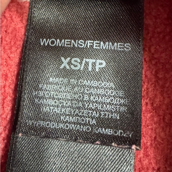 The North Face Quarter Zip Fleece Pullover Maroon Aztec Trim Size XS - Picture 4 of 6